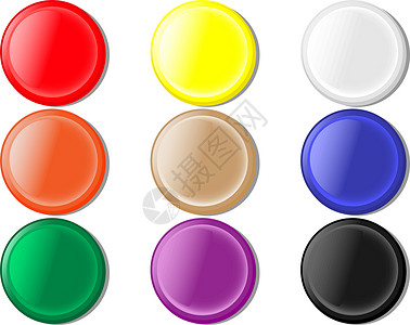 椭圆按钮圆环按钮纽扣褐色紫色椭圆插图长方形框架互联网菜单收藏设计图片