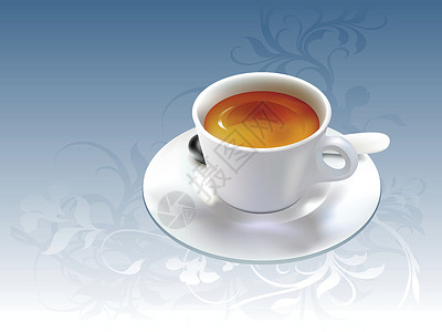 白色咖啡杯咖啡杯插图早餐咖啡店巧克力白色杯子食物拿铁陶瓷插画