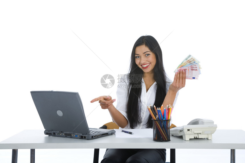 从事商业工作的妇女办公室文员职业快乐微笑人士工人商务接待员成年人图片