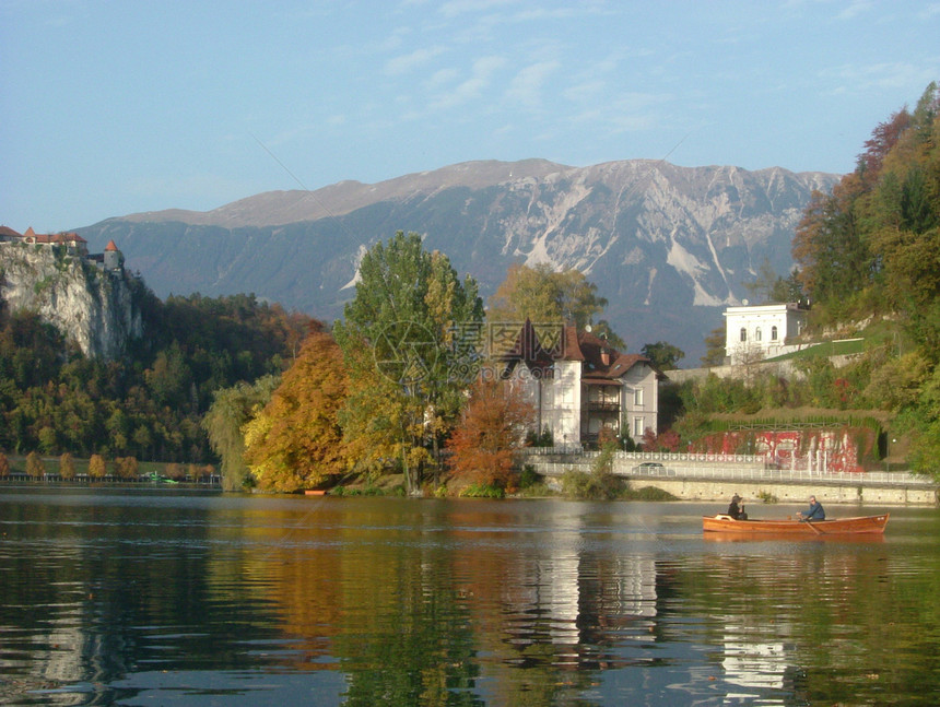Bled湖和阿尔卑斯山图片