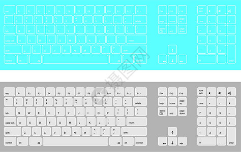 固定式计算机键盘(矢量)背景图片