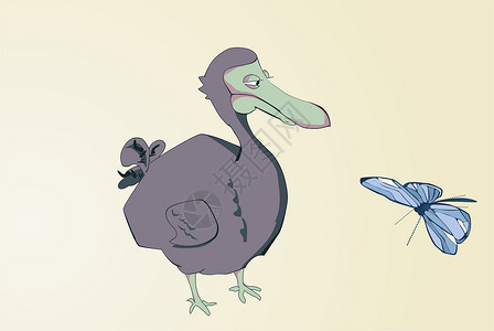 飞行昆虫蓝色Dodo 漫画设计图片