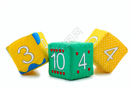 儿童砖头绿色玩具立方体数学数字红色白色孩子学习抹布背景图片