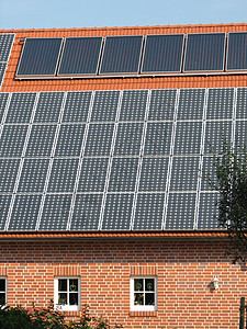 太阳能电池板面板生态技术活力环境背景图片