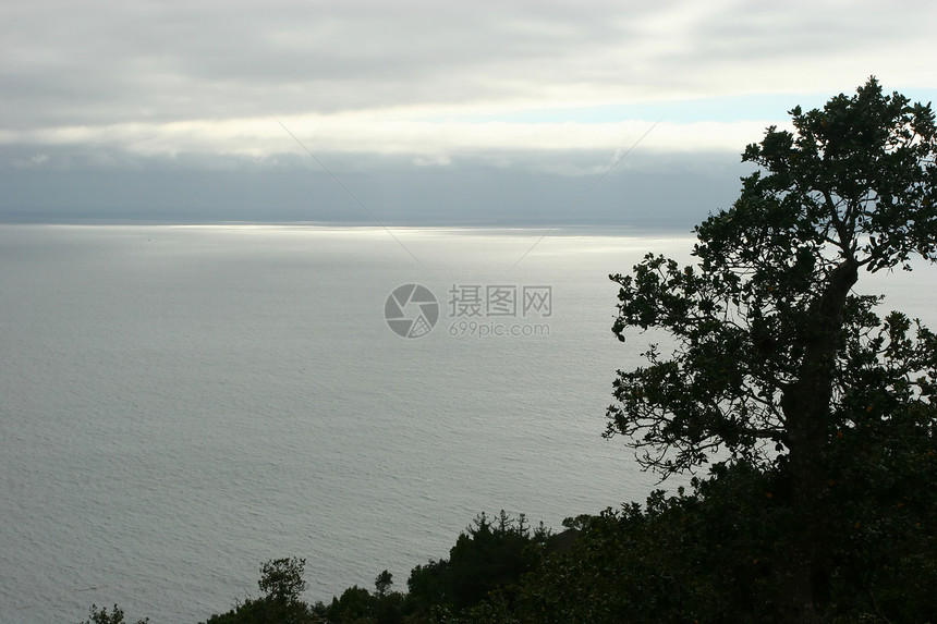 大南顶峰日落麦威岩石爬坡公园海岸悬崖海洋瀑布图片