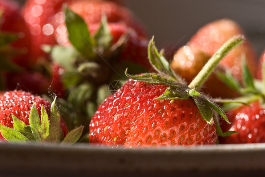 草莓食物红色甜点营养饮食水果种植宏观生态图片