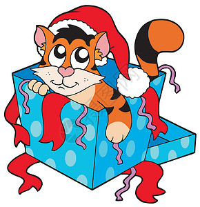 猫包可爱的圣诞猫设计图片