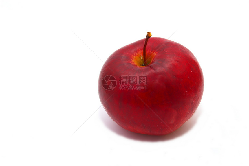 红苹果小吃节食红色白色水果食物图片