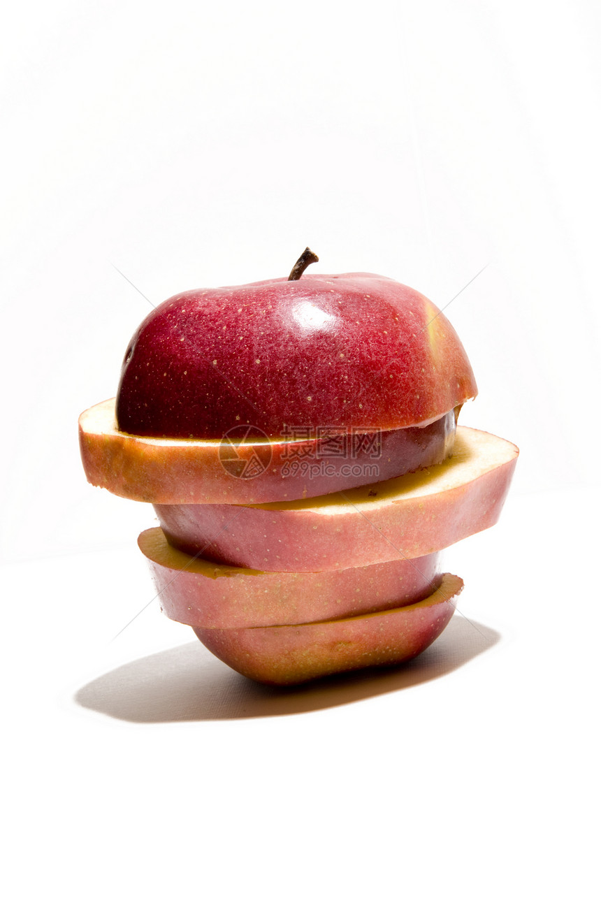 苹果汉堡饮食绿色健康水果食品维生素食物红色营养图片