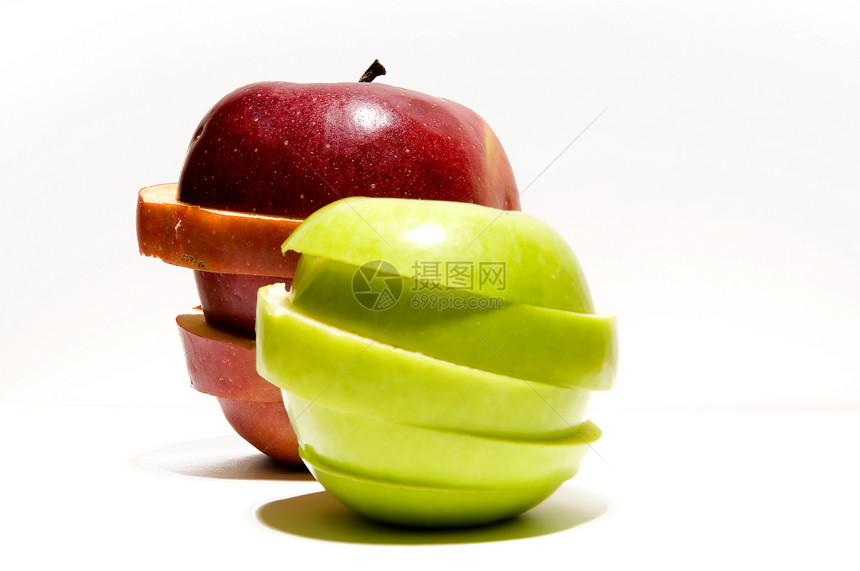 苹果汉堡维生素水果红色食品食物营养绿色饮食健康图片