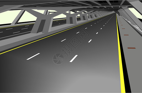 收费公路覆盖公路通道路线运输主路隧道建筑学灰色基础设施车道插图插画
