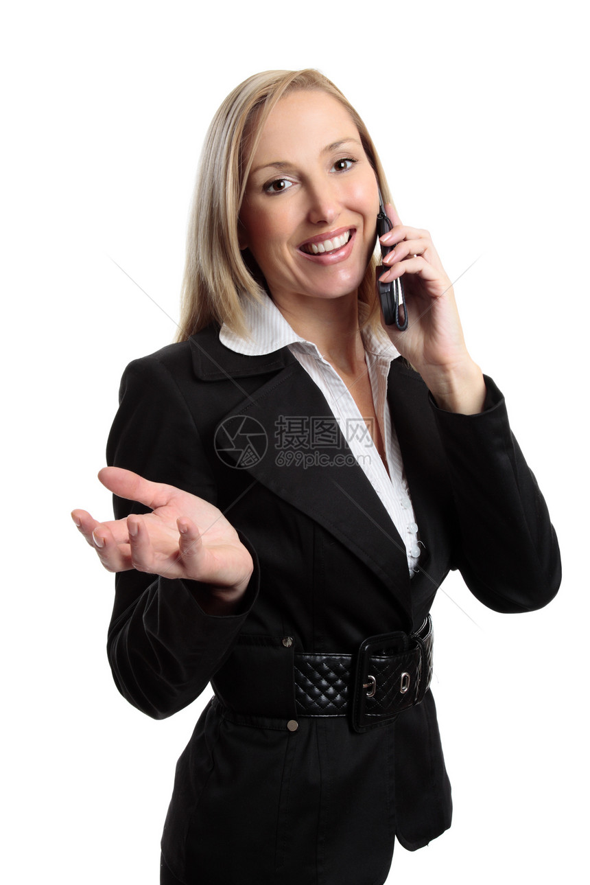 商业女商务人士电话对话(电话交谈)图片