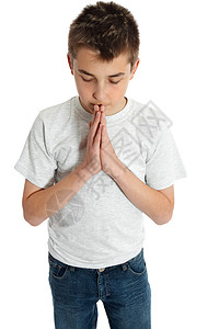 精神男孩祈祷背景图片