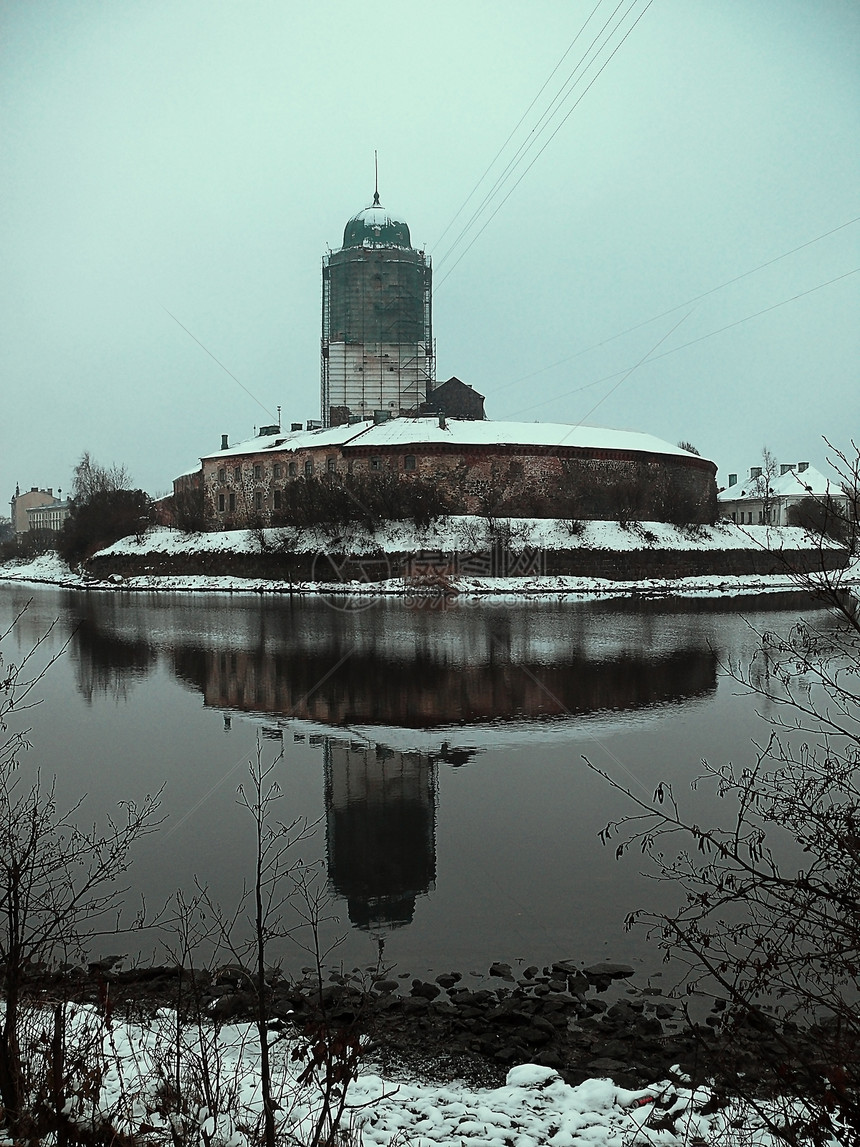 Vyborg城堡护城河堡垒秀场骑士图片