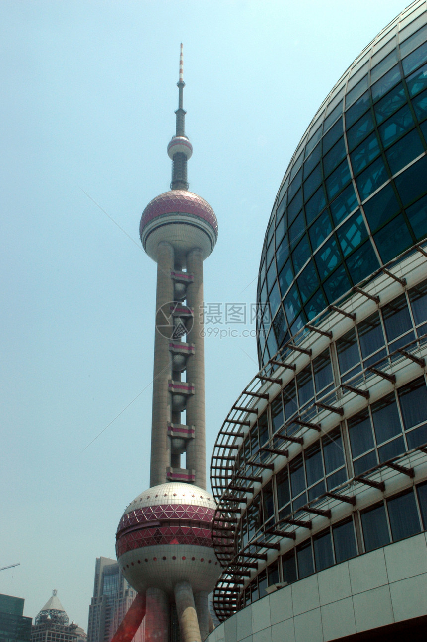 上海经典建筑和电视塔珍珠建筑学图片
