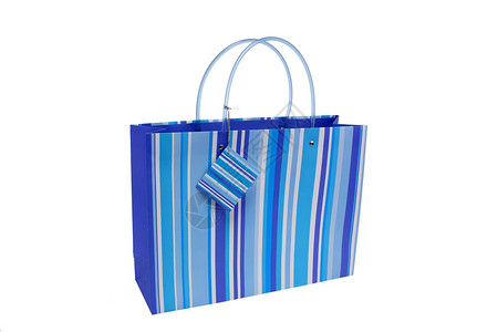 纸袋购物工作室白色礼物生活蓝色背景图片