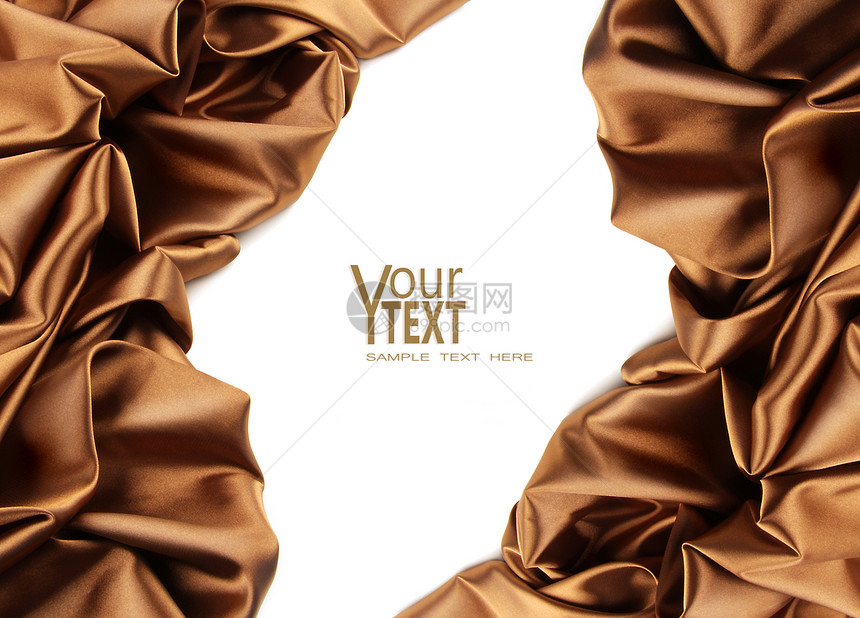 白色的金色棕褐色白皮织物艺术纺织品涟漪衣服巧克力曲线丝绸奢华布料材料图片