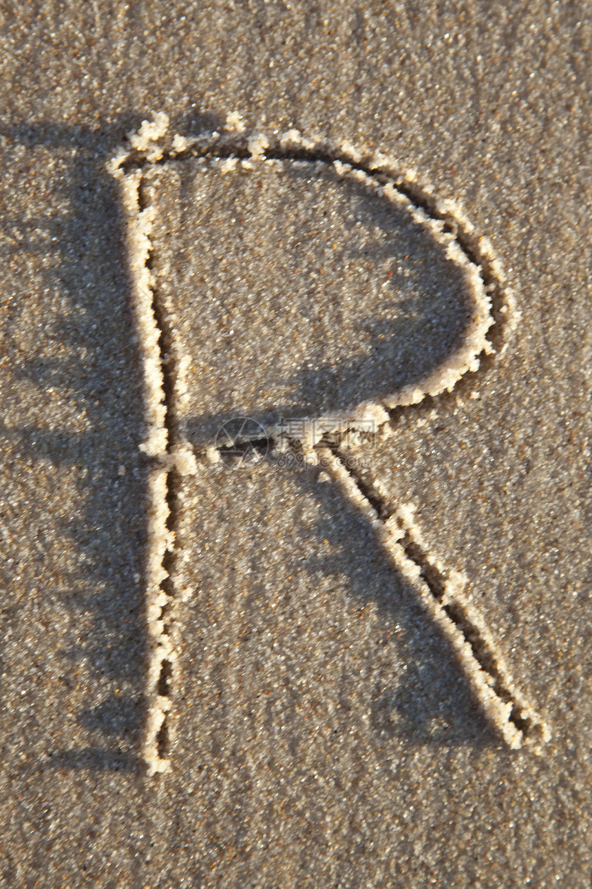 湿沙上的信字母收藏假期打字稿艺术图片