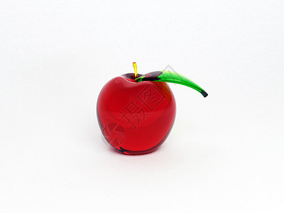 玻璃苹果红色礼物水果辉光背景图片