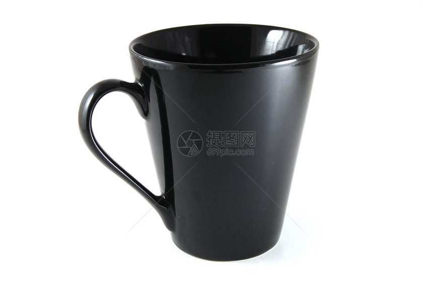积杯厨具早餐陶瓷办公室制品黑色盘子咖啡饮料芳香图片