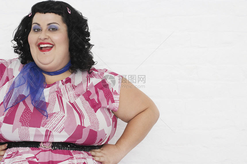 超重量女性穿着服装成年人怪癖空格处快乐空间表情图片