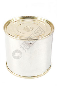 空锡罐罐杂货店养护白色食物回收商品罐装金属背景
