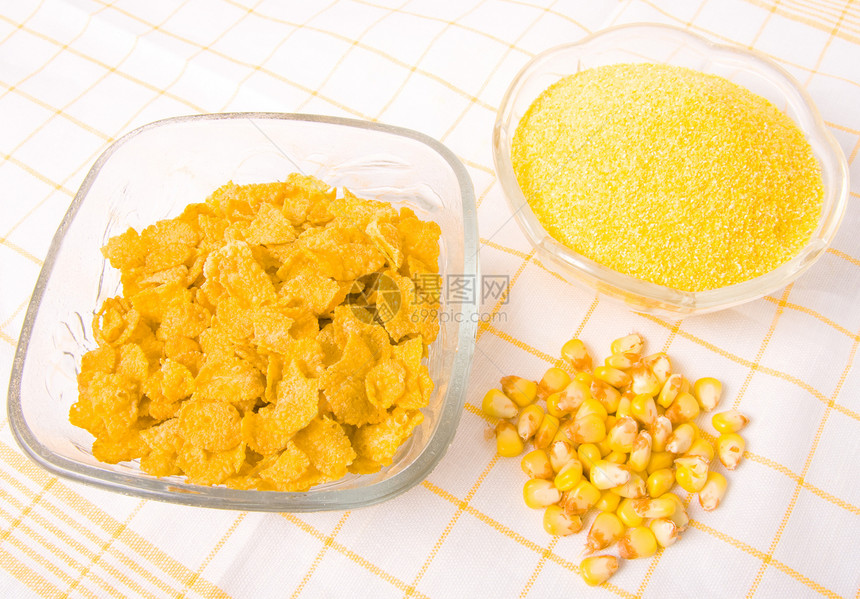 早餐碗宏观谷物叶子黄色食物农业小吃粮食植物饮食图片
