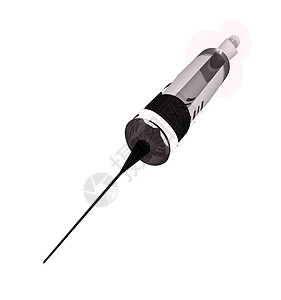 3D 注射器药品别针插图流感香椿白色背景图片