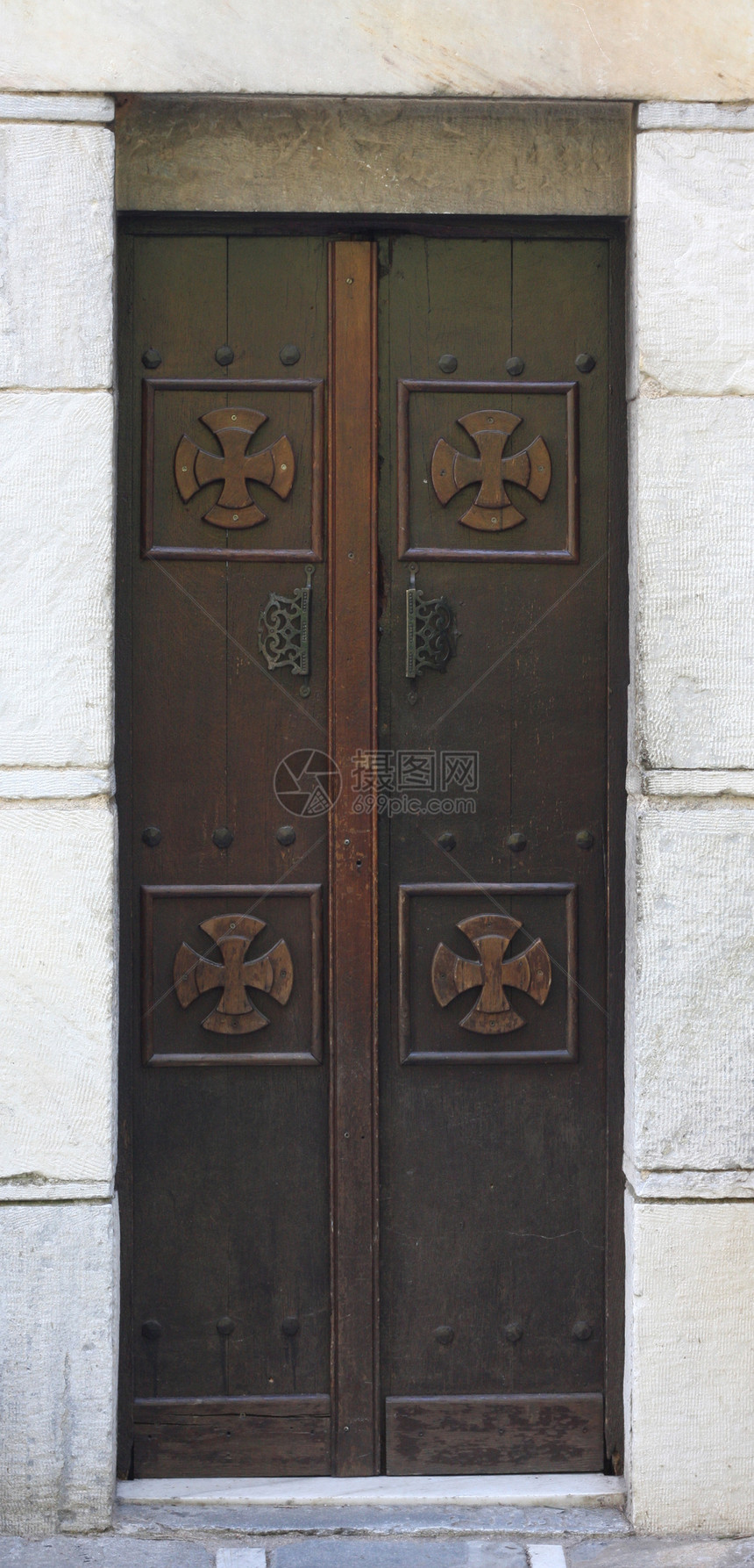古老东正教门宗教建筑安全框架门把手乡村古董建筑学雕刻品入口图片
