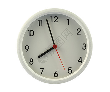 墙壁时钟圆形小时手表白色办公室宏观倒数时间数字背景图片