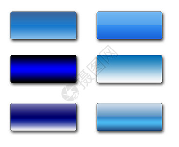 矩形网络按钮长方形纽扣色调蓝色网站酒吧导航插图灰色梯度背景图片