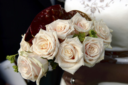 新娘花束玫瑰婚礼背景图片
