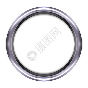 银环插图圆形反射白色灰色金属圆圈背景图片
