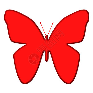 蝴蝶航班动物红色艺术插图翅膀昆虫背景图片