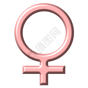 3D 粉色女性符号背景图片