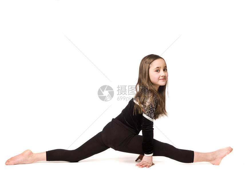 参加体操的年轻女孩青年快乐运动体育福利活动青少年活力瑜伽有氧运动图片