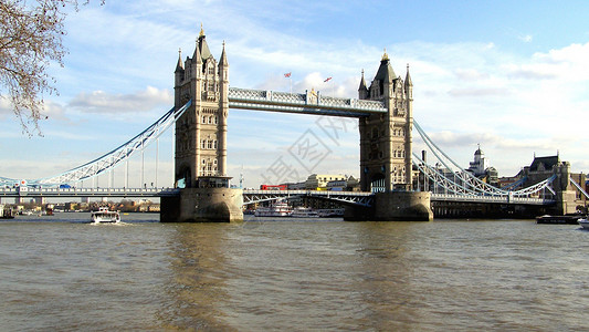 伦敦塔桥建筑工程地标游客旅游建筑学英语背景图片