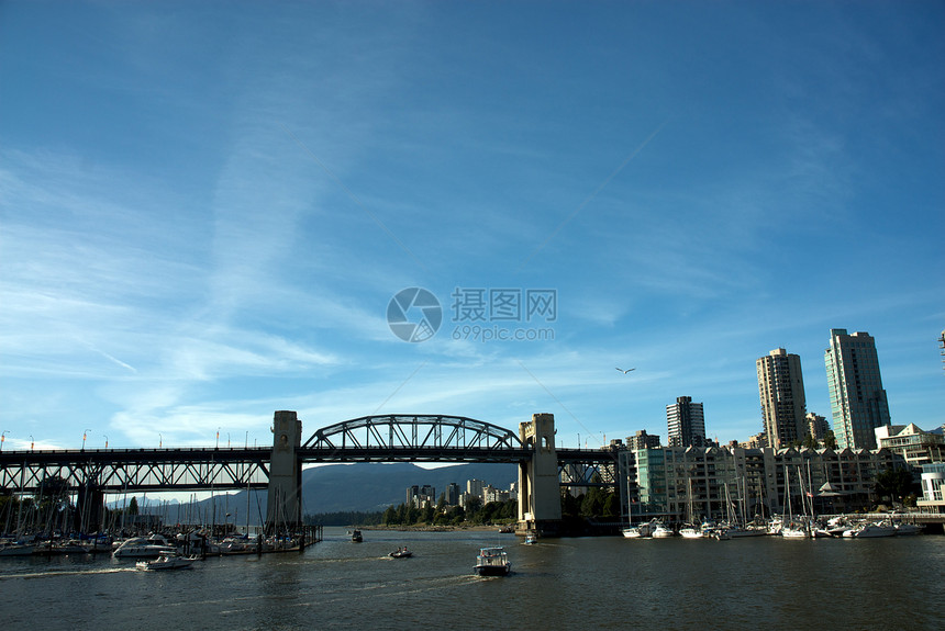 不列颠哥伦比亚省温哥华市世界码头蓝色照片旅游水路旅行景观港口建筑物图片