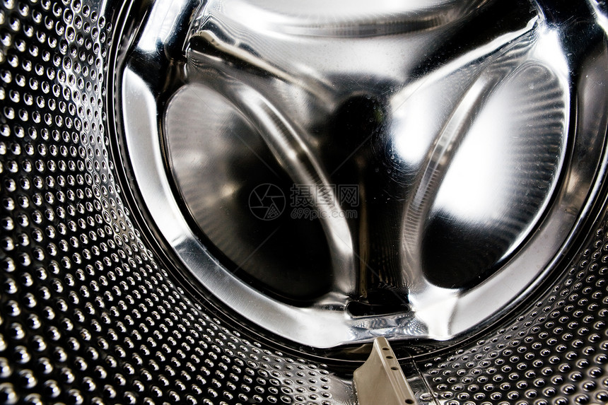 洗衣机内机器器具圆形金属圆圈合金黑色工业洗衣店图片