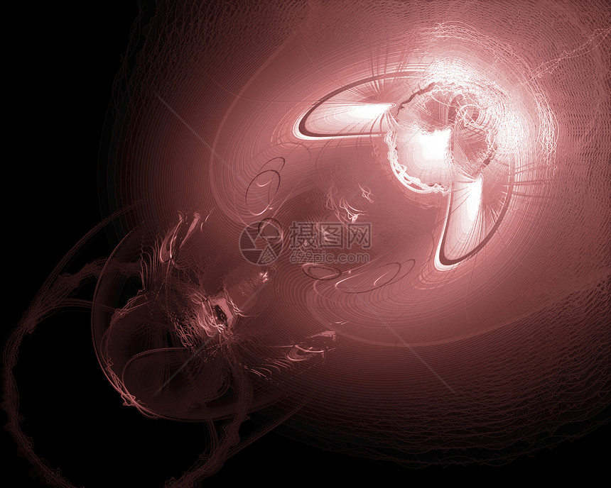 水母鱼抽象摘要海蜇插图红色图片