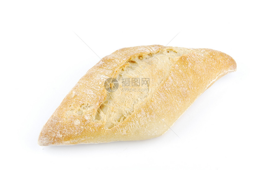 新鲜白面包和自制白面包白色硬皮种子小麦工作室棕色食物早餐谷物粮食图片