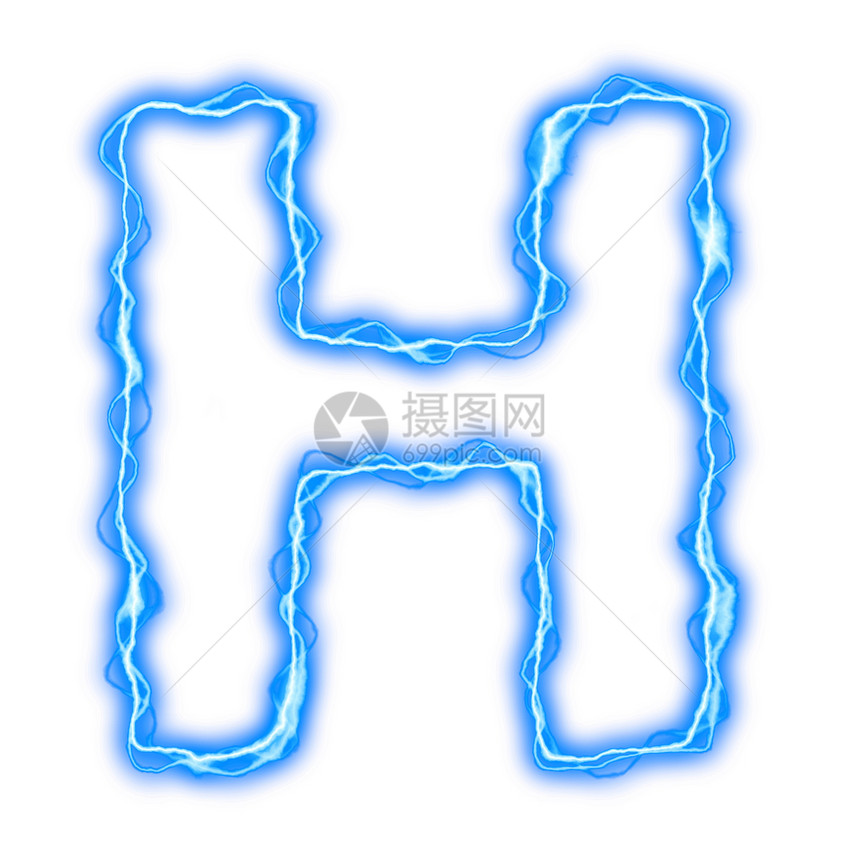 闪电信白色蓝色力量螺栓数字辉光字母活力公司字体图片