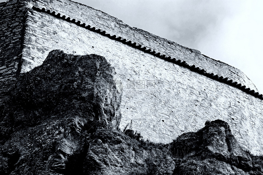 胡亨内芬城堡骑士斗争石头黑暗时代建筑学房子废墟贵族残骸建筑图片