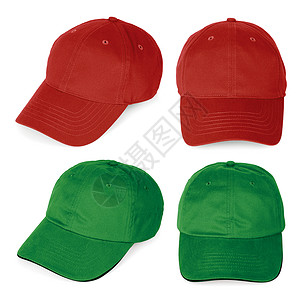 白红绿棒球帽背景图片