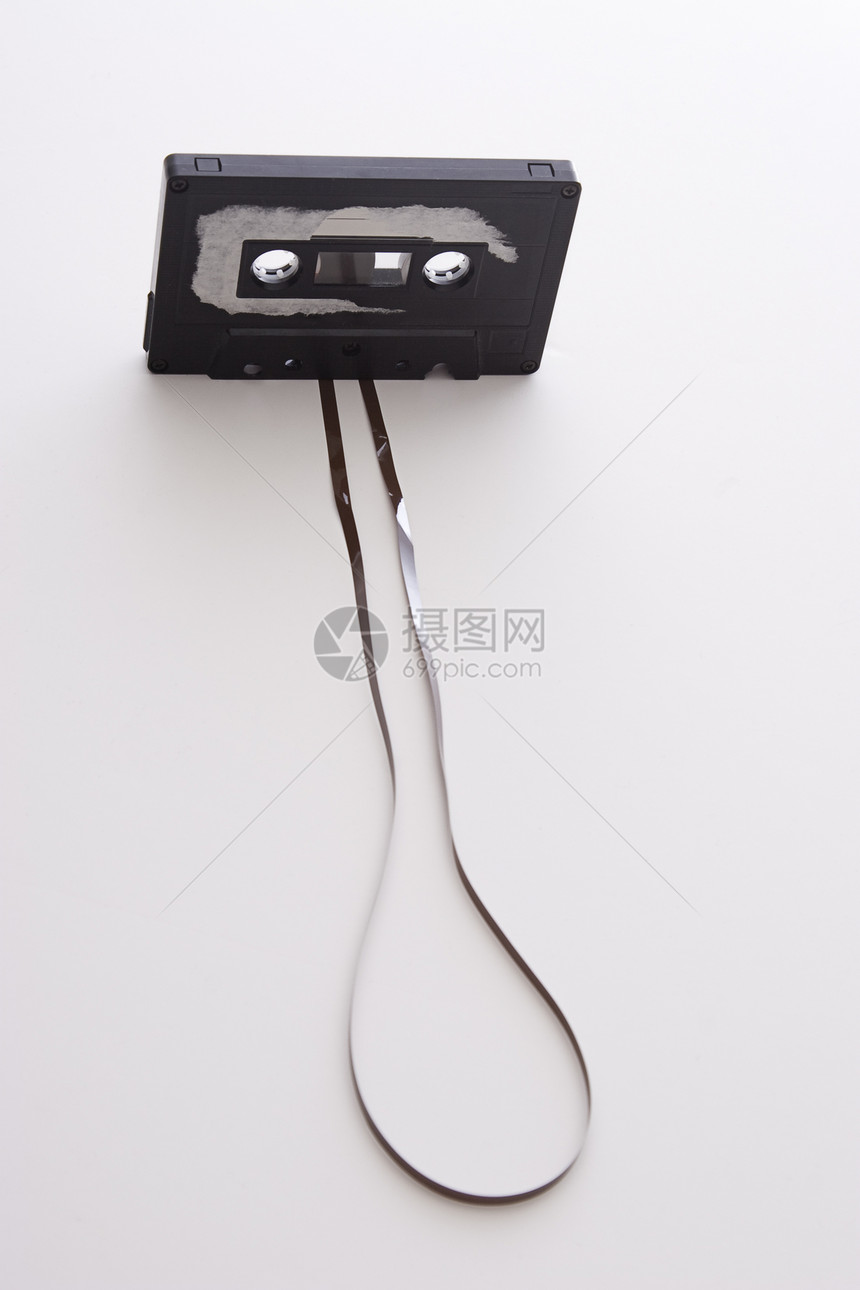 unroll 磁带盒式磁带演示塑料数据倒带立体声音乐贮存技术标签贴纸图片