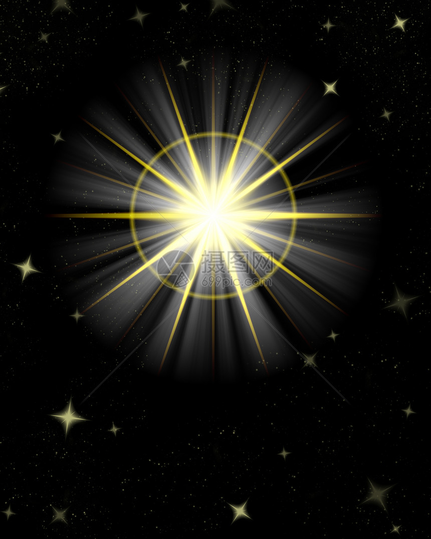 闪耀星耀斑天空插图场地星星个性星域图片