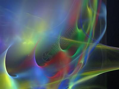 色彩多彩的抽象分形背景墙纸曲线渲染激光插图海浪背景图片