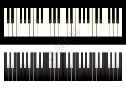 钢琴键盘对比背景图片