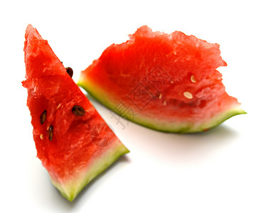 西瓜2食物红色条纹甜点白色水果绿色湿的高清图片素材