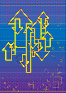 上下向上箭头进步统计数据技术图层图表插图金融商业盒子背景图片